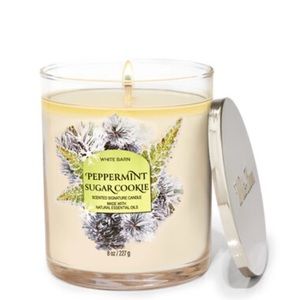 NEW With Tag Bath and Body Peppermint Sugar Cookie Single Wick Candle!
